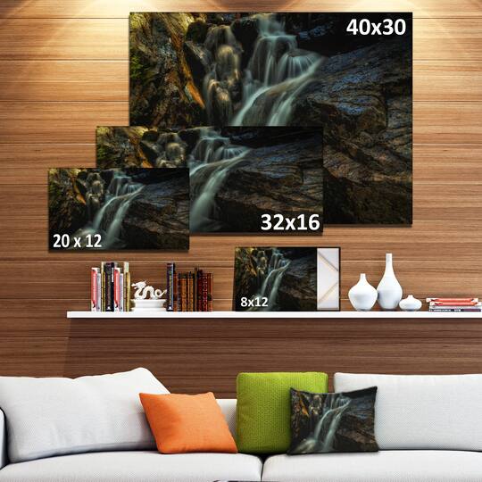 Designart - Slow Motion Waterfall in Summer